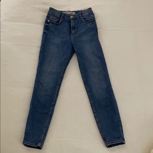 Zara highwaisted straight leg jeans
